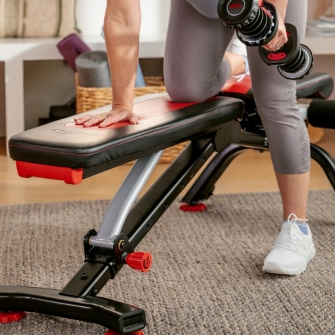 Banco de musculaci&oacute;n BowFlex 5.1S regulable y plegable para entrenamiento en casa