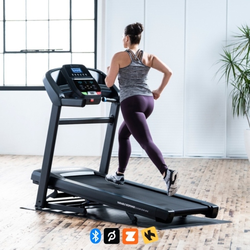 Detalles del sistema plegable de la cinta de correr Horizon Fitness T202 con Bluetooth