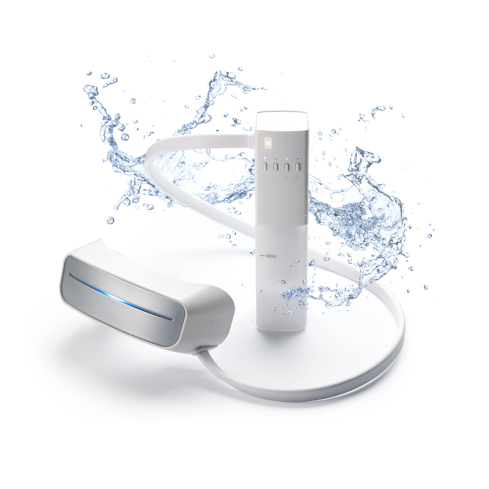 M&aacute;scara de masaje de agua para los ojos Synca con sistema fr&iacute;o y caliente para relajaci&oacute;n ocular