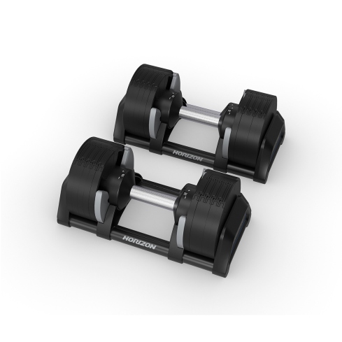 Mancuernas-ajustables-2-20 kg-Horizon Fitness-vers&aacute;tiles-ergon&oacute;micas