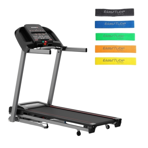 Cinta de correr plegable y bandas para entrenar todo el cuerpo
