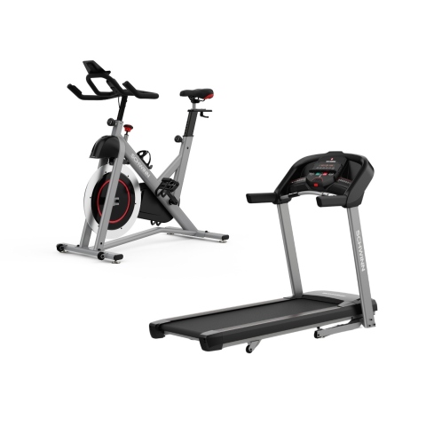 Pack cinta de correr SFT4.1 y bicicleta spinning indoor IC3.5 ideal para entrenamiento de cardio en casa