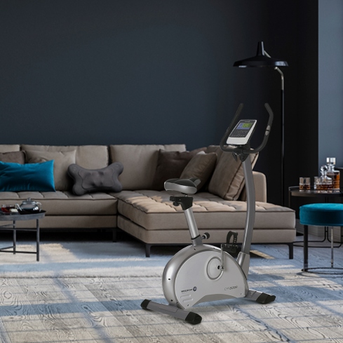 Bicicleta est&aacute;tica vertical Paros Pro de Horizon Fitness para entrenar desde la comodidad de tu casa.